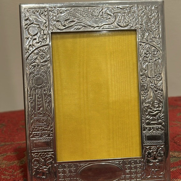 Vintage empire pewter birth record picture frame - Picture 3 of 12